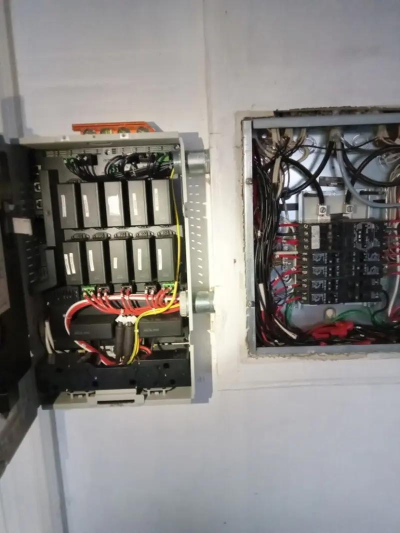 Electrical panel upgrade completed for Security Camera Wiring in Aiken